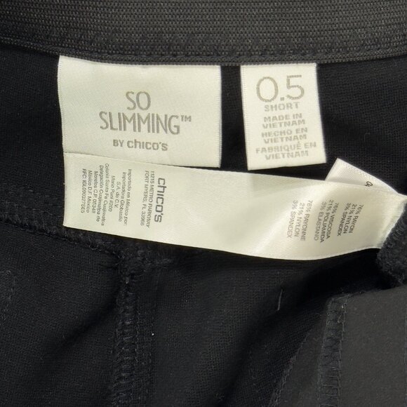 SO SLIMMING by CHICOS Women's Pants Black 5 Pocket Style Size 0.5 Short. (4-6) - Picture 7 of 10